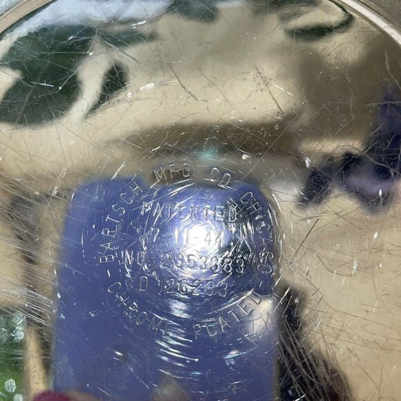 Bartsh Vintage 3 Section Baby Warming Dish Lamb Puppy Duck Chrome Plated - Picture 9 of 9